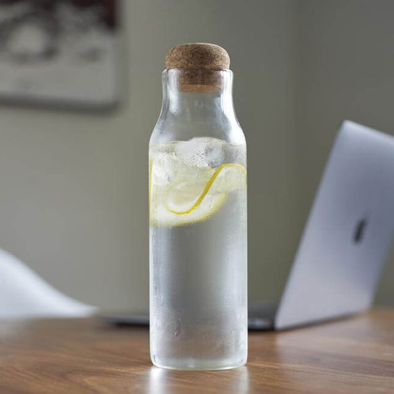 Borosilicate Glass Bottle with Cork Lid (1000ml)