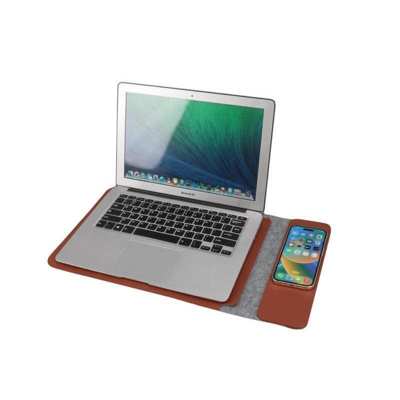 CAMDEN - Giftology 14" Felt Laptop Sleeve With 15W Magnetic Charger