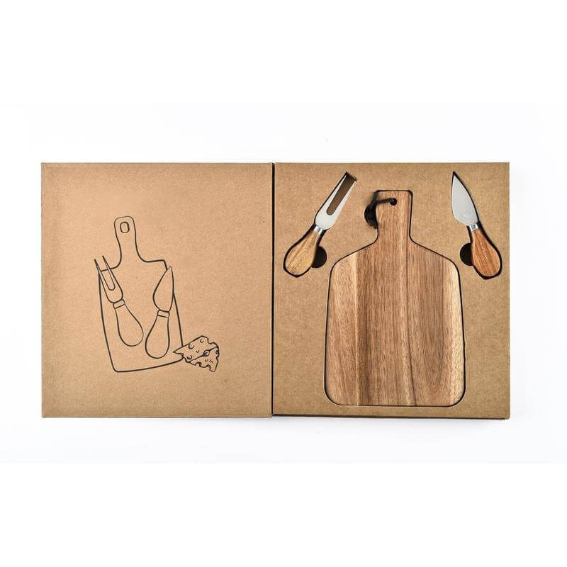 CUCINA - eco-neutral® Wooden Serving Board with 2 Knives