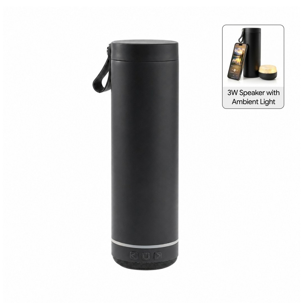 DEXOS - Giftology Double Wall Vacuum Bottle with 3W Speaker - 500 ml