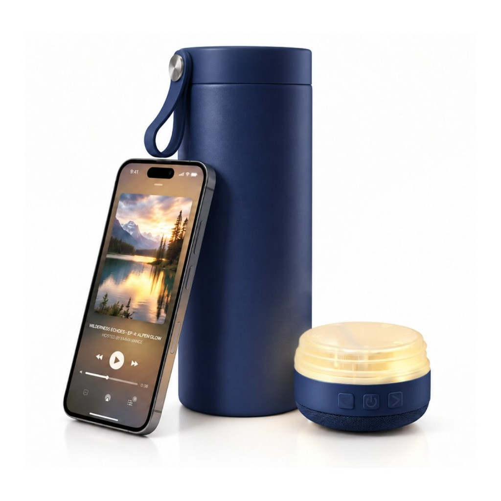 DEXOS - Giftology Double Wall Vacuum Bottle with 3W Speaker - 500 ml