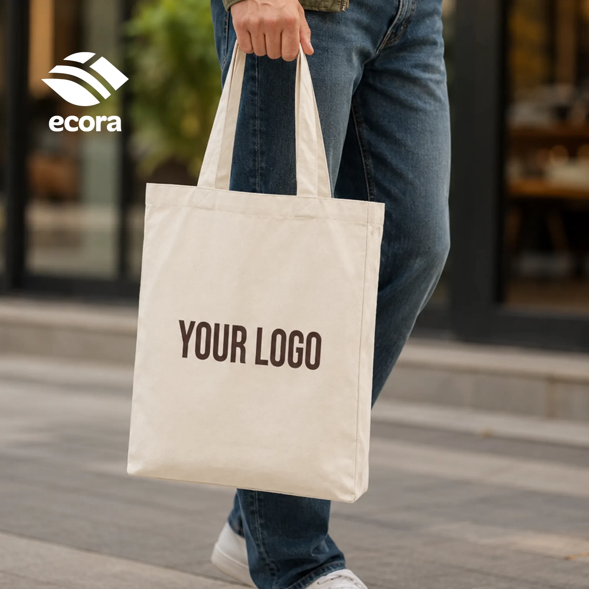 Ecora Premium Canvas Shopping Bag with 8 cm Gusset — 230 GSM