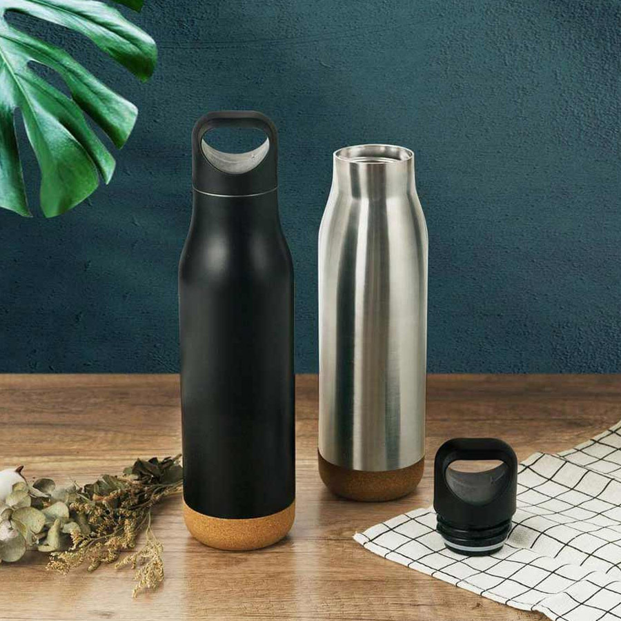 Insulated Water Bottle with Cork Base