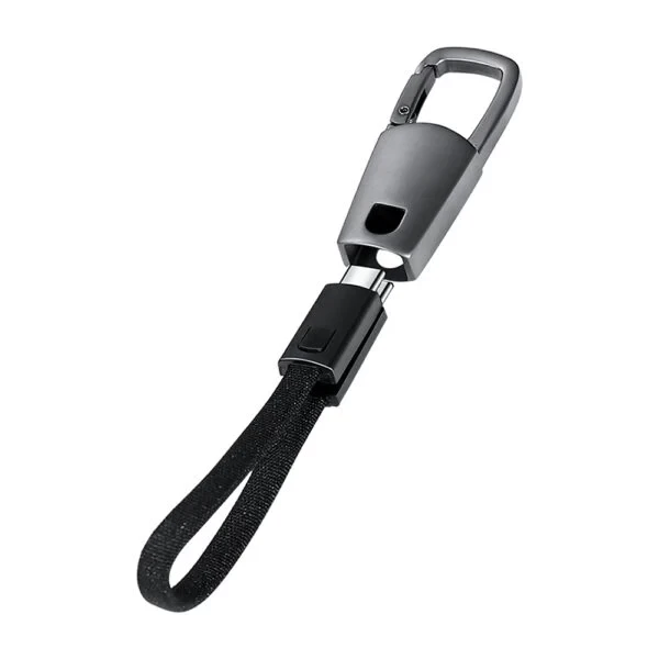 KEYHOLE – Compact Zinc Alloy USB-C to USB-C Cable with 60W Fast Charging, Data Transfer & Stylish Keychain Design
