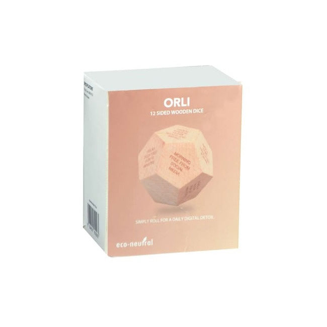 ORLI - eco-neutral Digital Detox Wooden Dice
