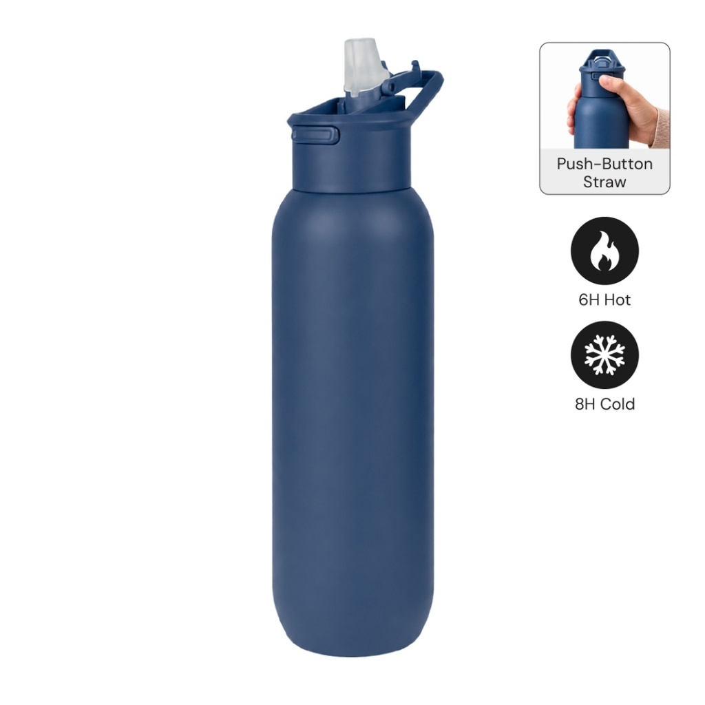 TOLEDO - Hans Larsen Double Wall Bottle with Straw 600 ml