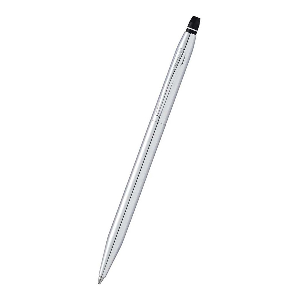Cross Click™ Chrome Ballpoint Pen with Classic Black Journal Gift Set