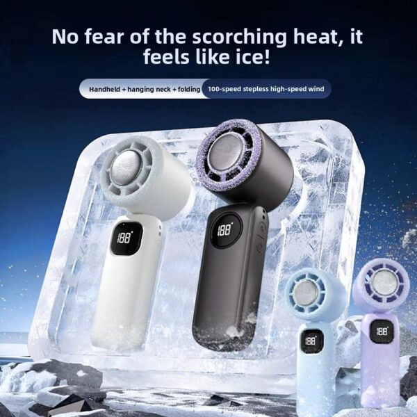 ICY FAN – Portable Rechargeable Neck & Handheld Cooling Fan