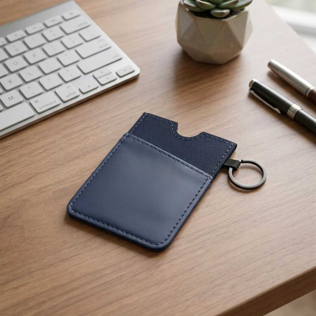 LUGANO - Vertical RFID Cardholder Wallet with Keyring