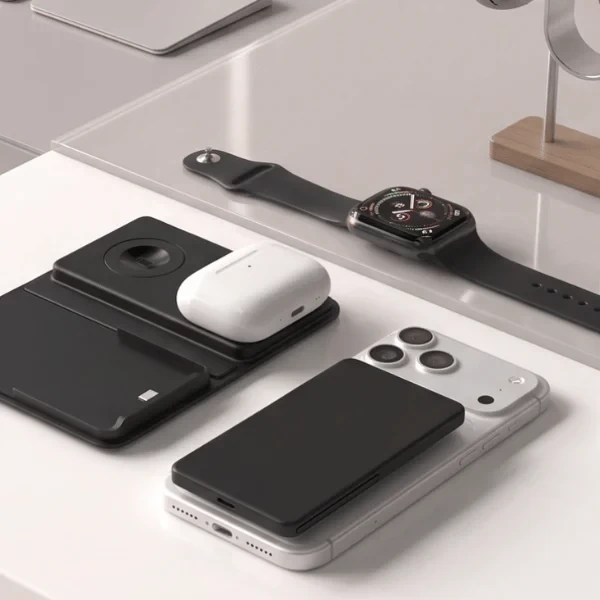 MODULAR | All-in-One Foldable MagSafe Charging Station with Detachable 5000mAh Power Bank