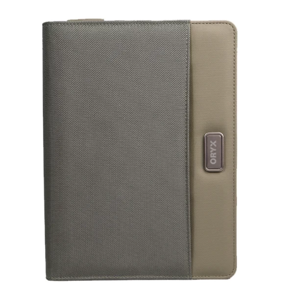 O-B5 Portfolio – Durable Premium Fabric Portfolio with Modern Metal Accent & 100-Sheet Craft Paper Notebook for Professionals
