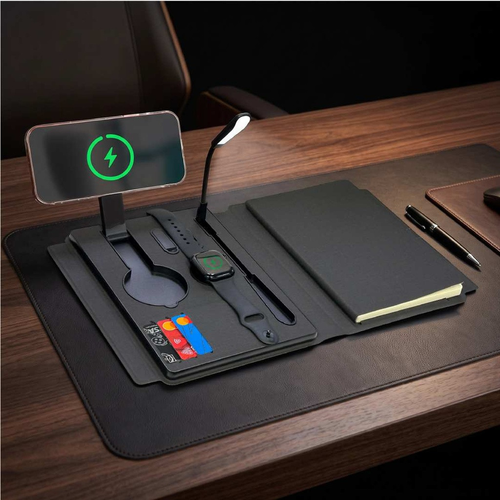 SOLAIS - Santhome Recycled 10000 mAh Power Bank with 15W Magsafe Smart A5 Organizer