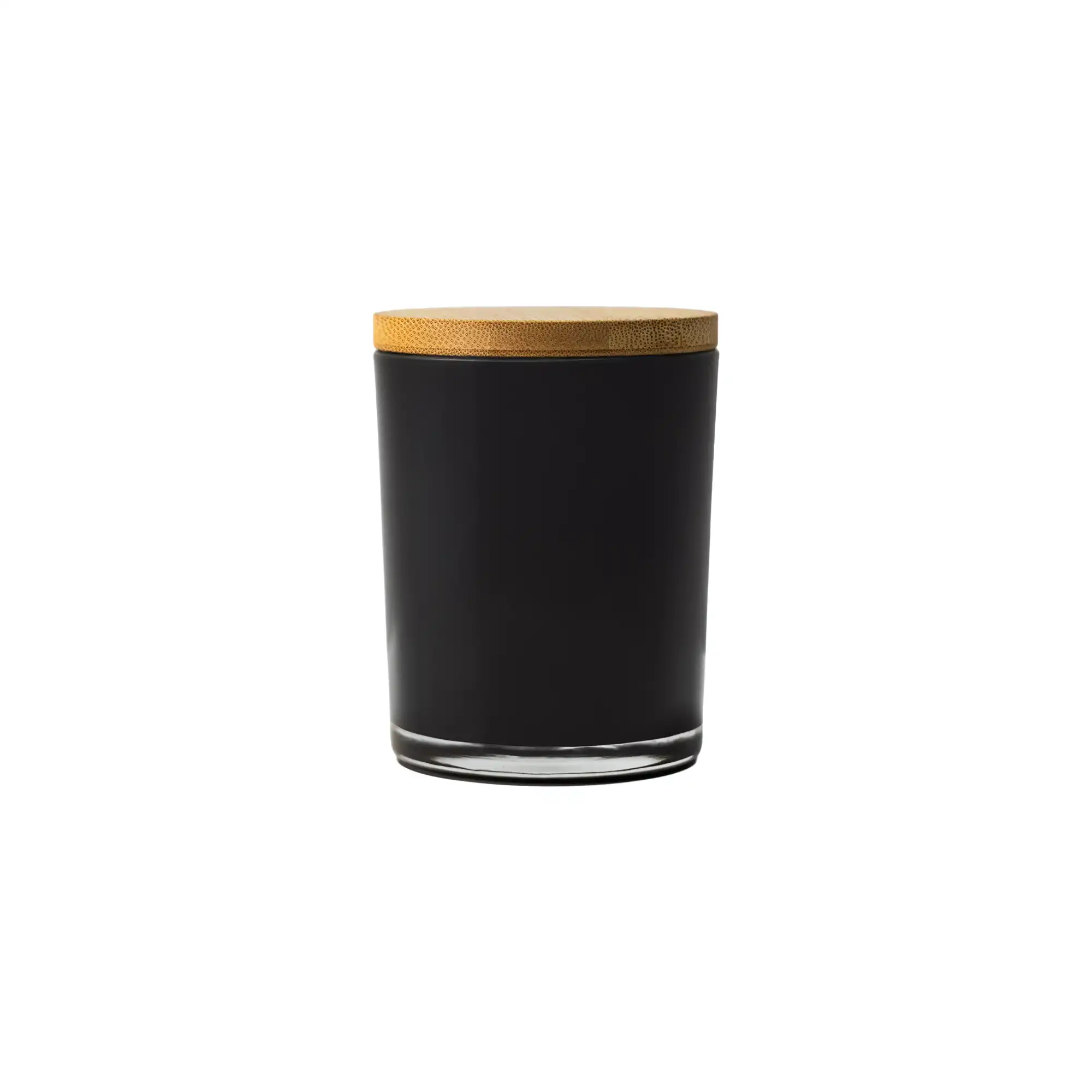 Frosted Glass Scented Candle with Bamboo Lid