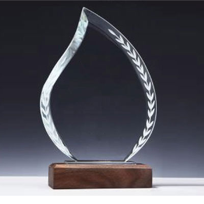 Stylish Trophy with Wooden Base