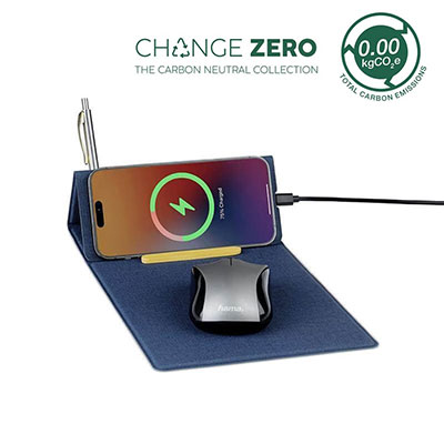 BLACE - CHANGE ZERO Recycled PU 15W Wireless Mousepad & Desk Organizer