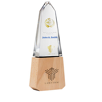 Wood & Crystal Trophy