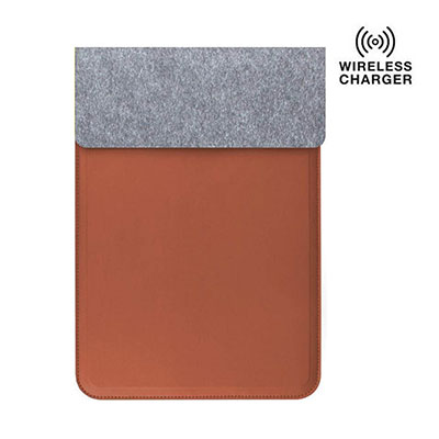 CAMDEN - Giftology 14" Felt Laptop Sleeve With 15W Magnetic Charger
