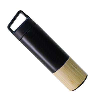 Metal/Bamboo Flask