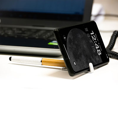 Eco-Friendly Bamboo/Wheat Straw Pen with Stylus & Mobile Holder