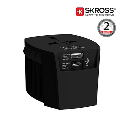 SKROSS World Travel Adapter MUV USB (AC) - USB & Type C ports