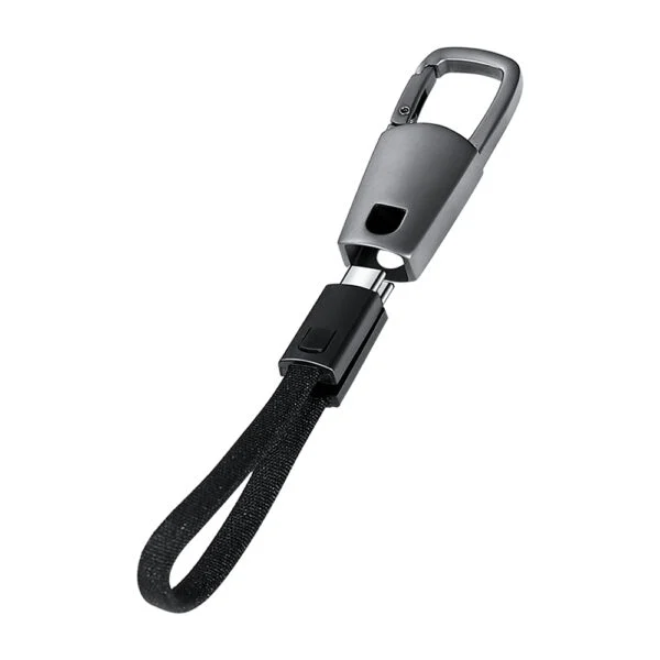 KEYHOLE – Compact Zinc Alloy USB-C to USB-C Cable with 60W Fast Charging, Data Transfer & Stylish Keychain Design