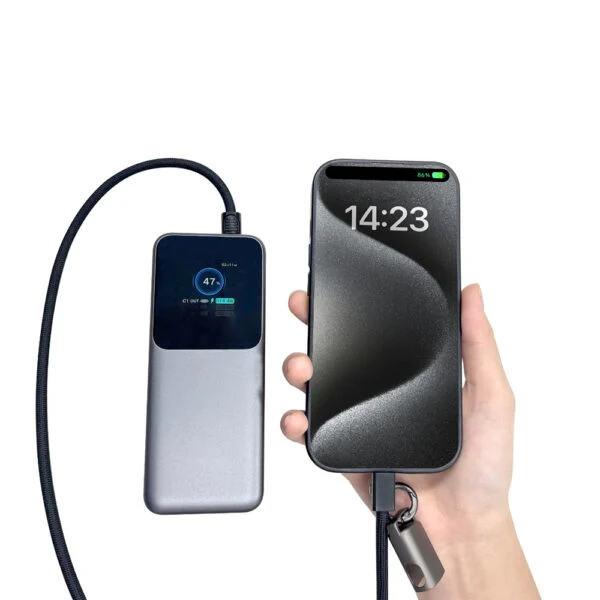 CORDLY MOBILE – High-Performance USB-C to USB-C 60W Fast Charging & Data Cable with Durable Braided Sleeve and Keychain Design