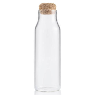 Borosilicate Glass Bottle with Cork Lid (1000ml)
