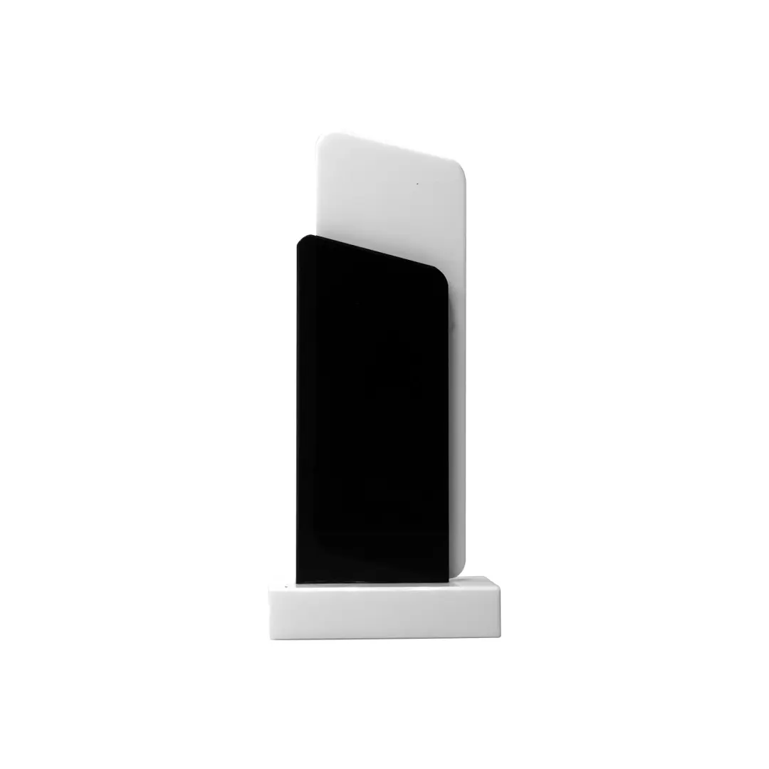 Black and White Crystal Trophy