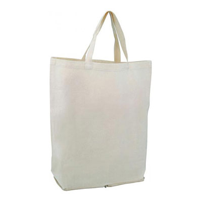 Eco-Neutral Cotton Wallet with Foldable Shopping Bag