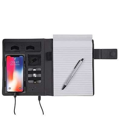 Agros -  A5 Portfolio With 4000 MAh Wireless Powerbank With Light-Up