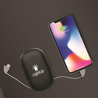 Hobro - 10000 MAh Powerbank With Light Up Logo