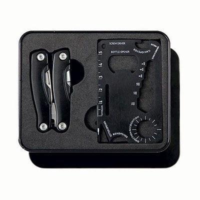Kritak - Tool Set 9 in 1 Multipurpose Tool with LED Light & 18 in 1 Wallet Tool