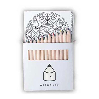 Tarakan - Set of Pencils & Coloring Sheets with Mandala Designs