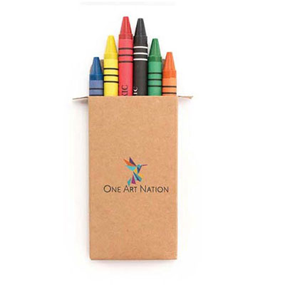 Sorong - Set of 6 Crayons in Natural Cardboard Box