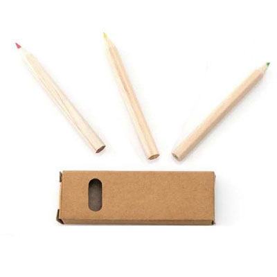Batu - Box of 4 Wooden Pencils with Hexagonal Body